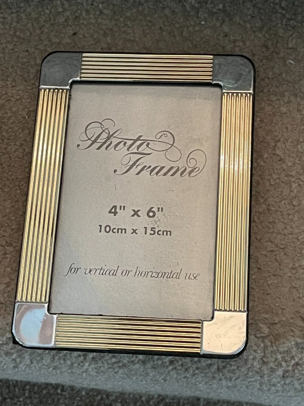 NEW Gold & Silver Art Deco 4 x 6 Photo Frame